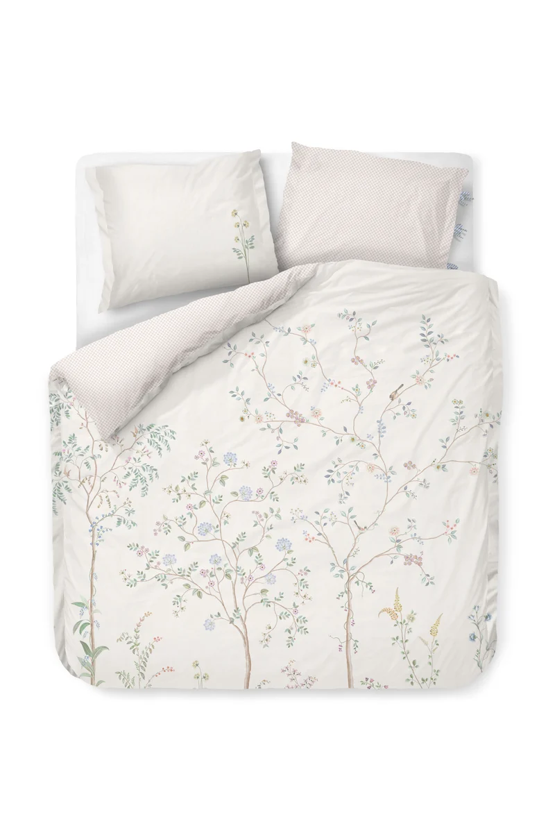 Pip Studio Dekbedovertrek Desi Garden - 200 x 200/220 cm - Gebroken wit