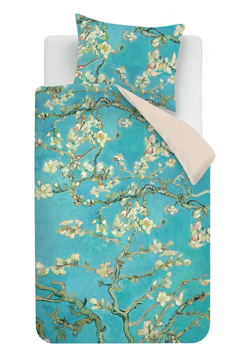 Beddinghouse x Van Gogh Museum Dekbedovertrek Almond Blossom De Velours - 140 x 200/220 cm - Blauw