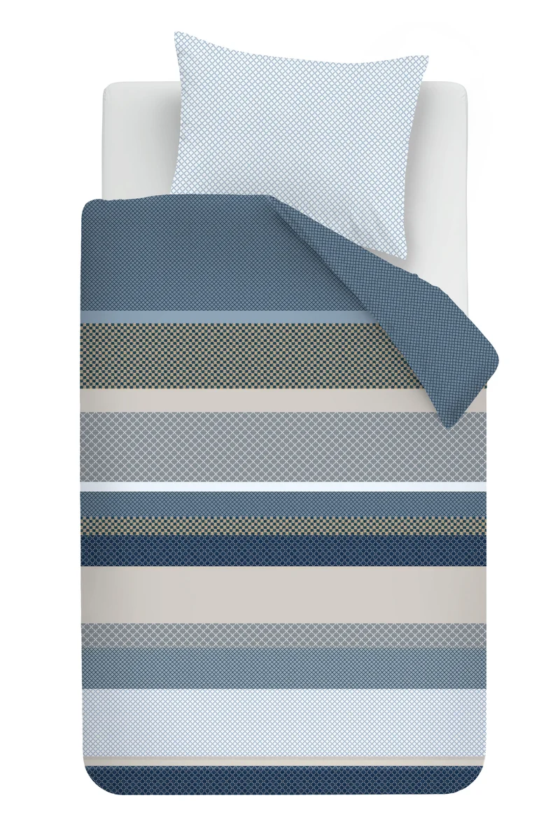 Beddinghouse Dekbedovertrek Hylke - 140 x 200/220 cm - Blauw