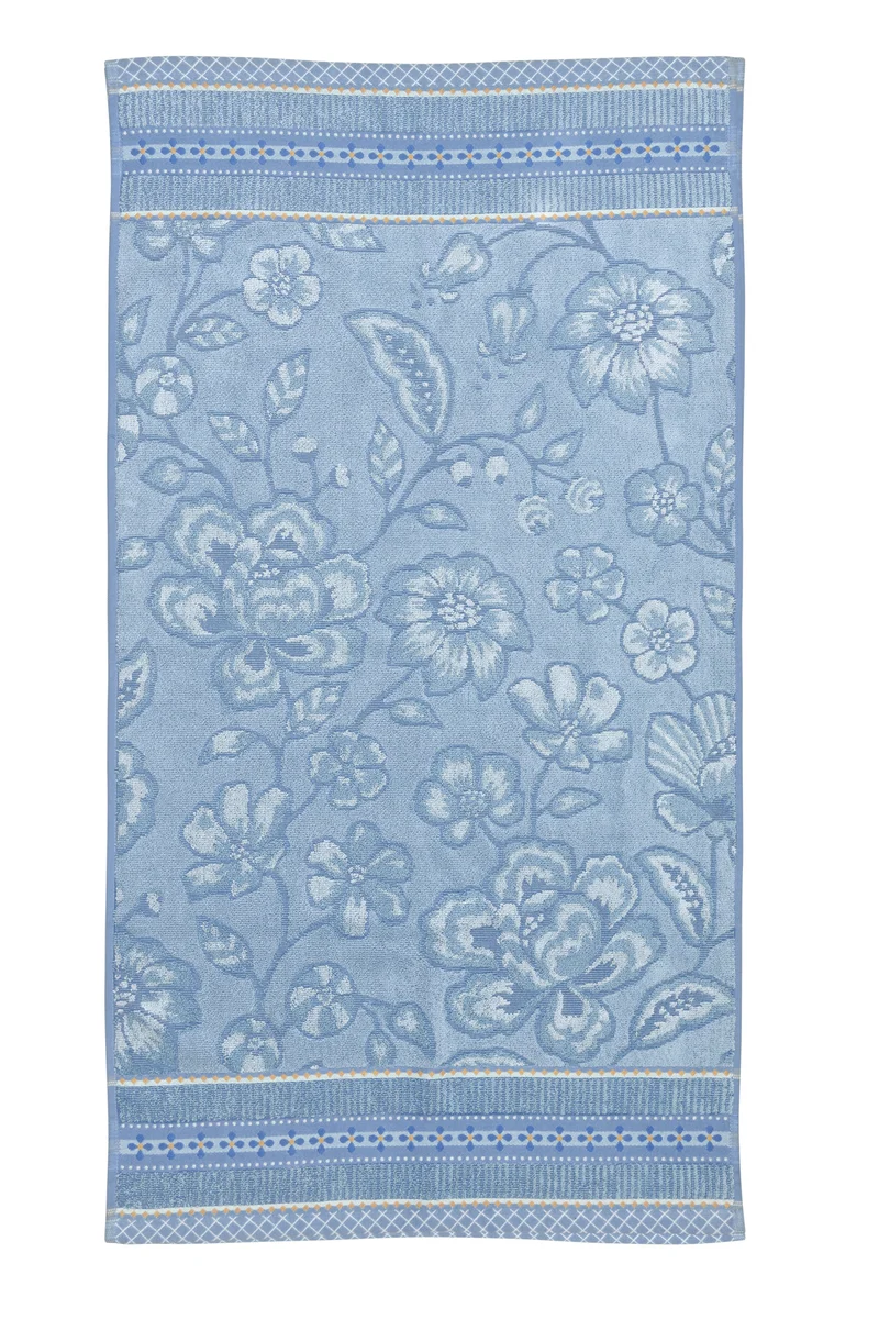 Pip Studio Handdoek Jasmin Jacquard - 55 x 100 cm - Licht blauw