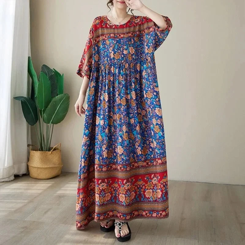 Uniwersalna długa sukienka w stylu boho w dużym rozmiarze – swobodna elegancja na każdą okazję