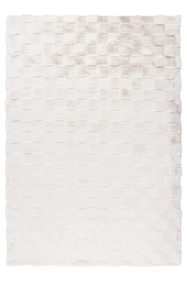 Soul Vloerkleed – Ivory – Geblokt Design – Zacht Hoogpolig