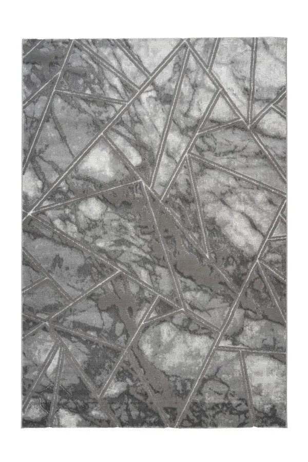 Marmaris Vloerkleed – Goud/Grijs – Marmerlook Design – Modern & Laagpolig
