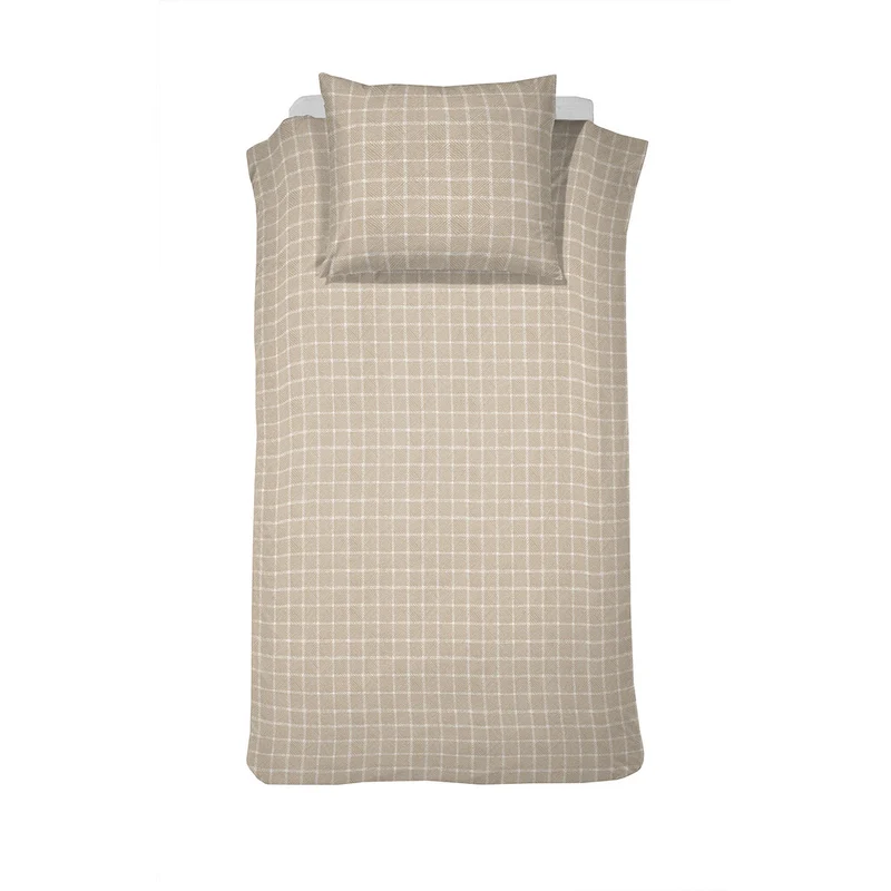 Cinderella - Dekbedovertrek Carre Flanel - 140x220 cm - Naturel
