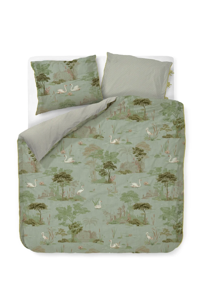 Pip Studio Dekbedovertrek Darjeeling Days - 240 x 200/220 cm - Groen