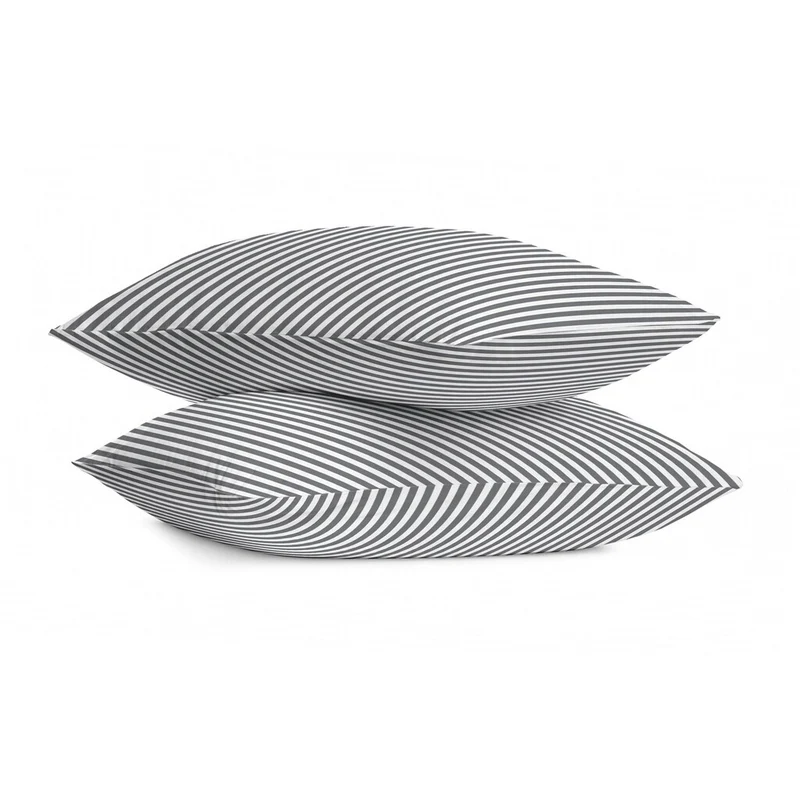 Byrklund - Kussensloop Lined Up - 2x 60x70 cm - Zand / Antraciet