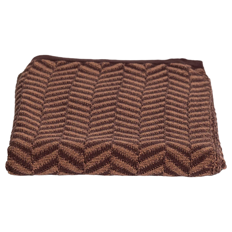 WOOOD plaid 130x170 cm Suna - Katoen - Bruin/Roze