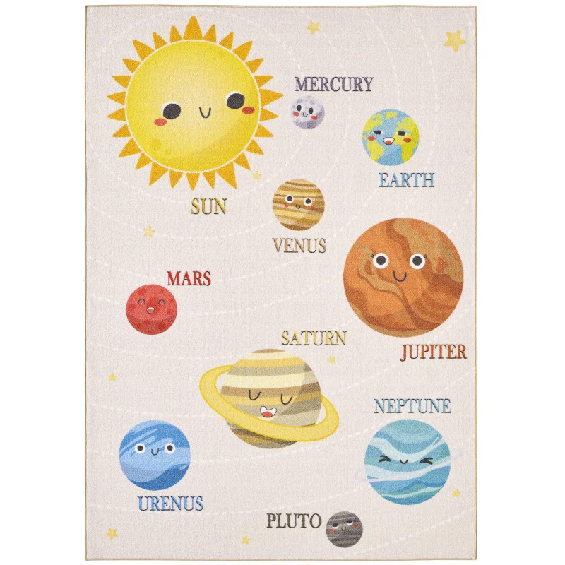 Play – Kindervloerkleed – Universum – Laagpolig – Anti-Allergisch & Anti-Slip