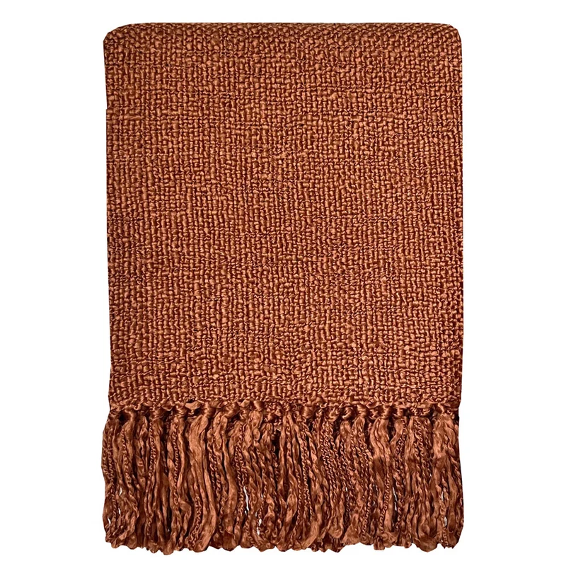 Malagoon plaid Rusty - roestbruin - 125x150cm