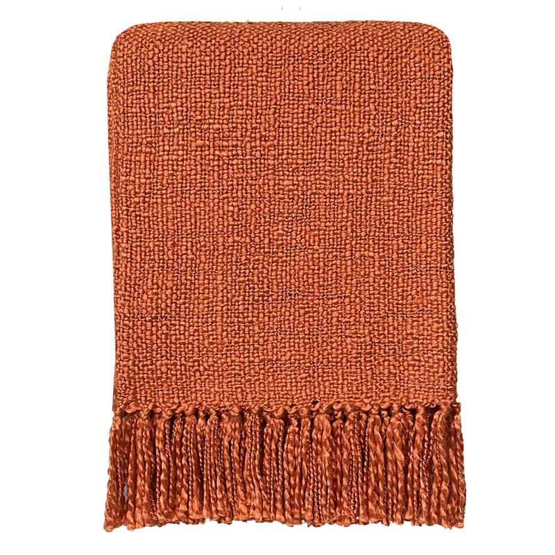 Malagoon plaid Spicy - oranje - 125x150cm