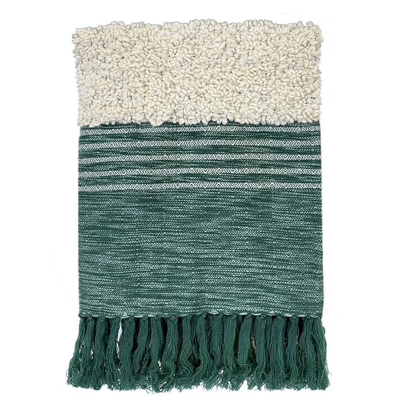 Malagoon plaid Tribal - groen melee - 125x150cm