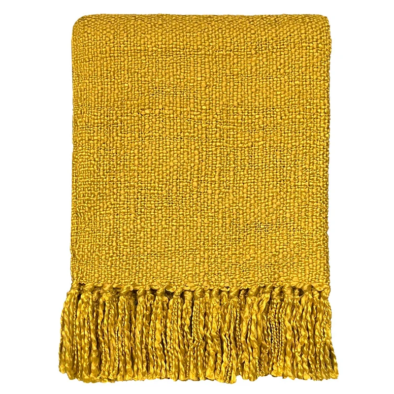 Malagoon plaid Curry - geel - 125x150cm