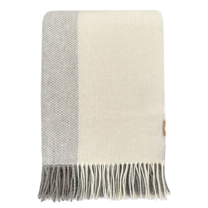 Malagoon plaid Easy nature - grijs - 140x200cm wol