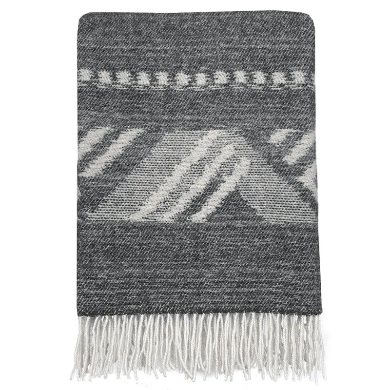 Malagoon plaid Mochica - anthraciet - 140x200cm