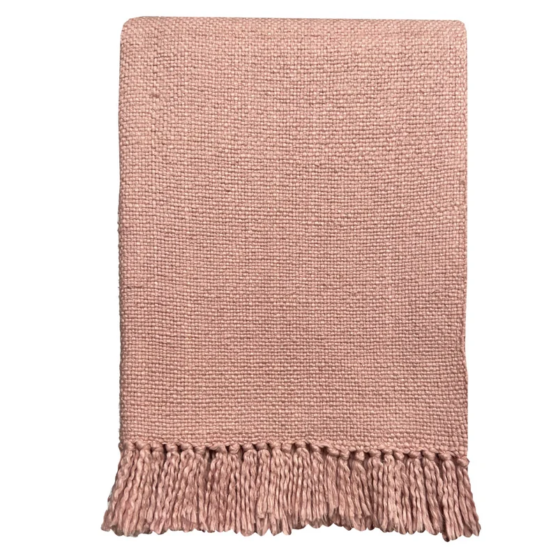 Malagoon plaid - poeder roze - 127x152cm 100% katoen