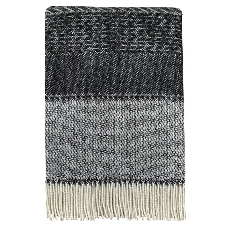 Malagoon plaid Uptown - zwart - 140x200cm 100% wol