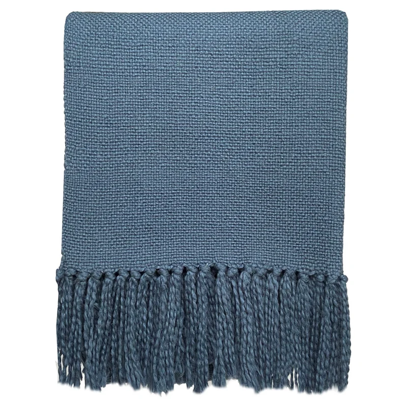 Malagoon plaid - ochtendblauw - 127x152cm 100% katoen