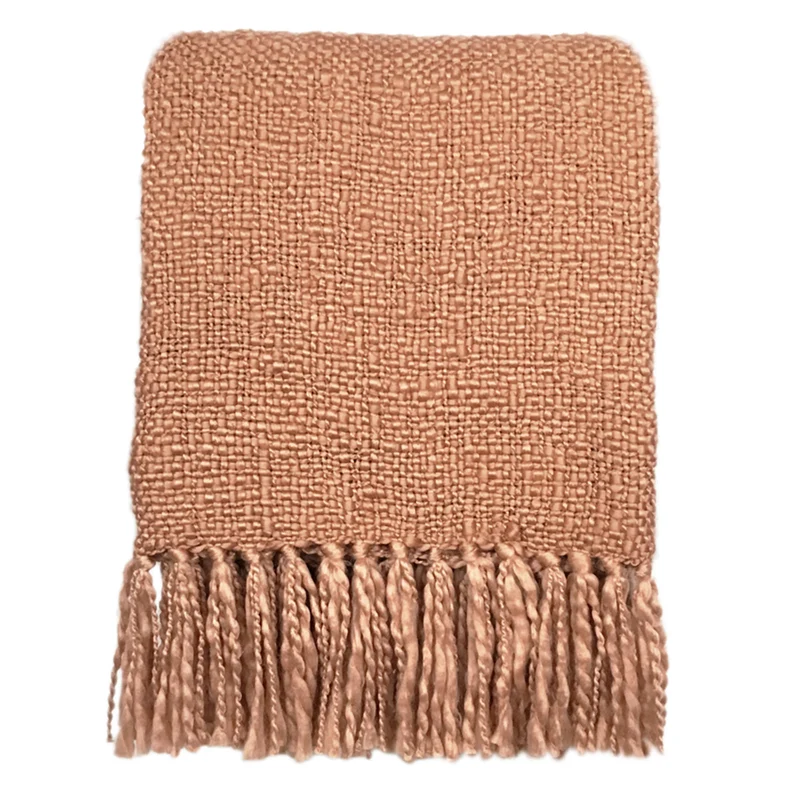 Malagoon plaid Solid - brush roze - 125x150cm