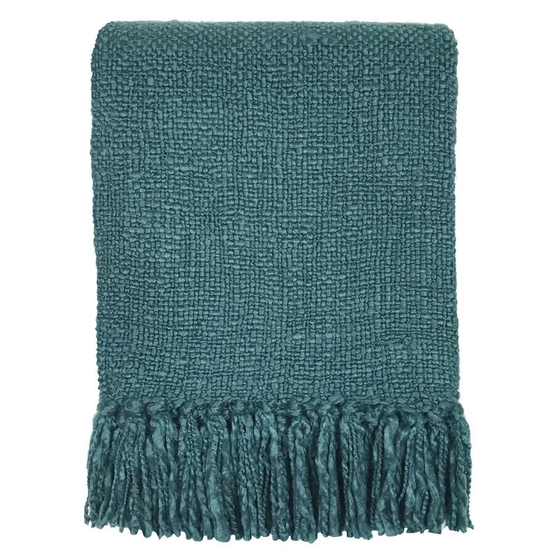 Malagoon plaid Solid - donker loodblauw - 125x150cm
