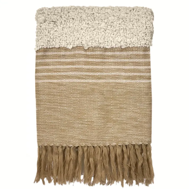 Malagoon plaid Tribal - offwhite/beige melee - 125x150cm