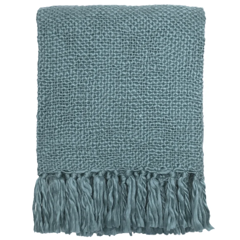 Malagoon plaid Solid - loodblauw - 125x150cm