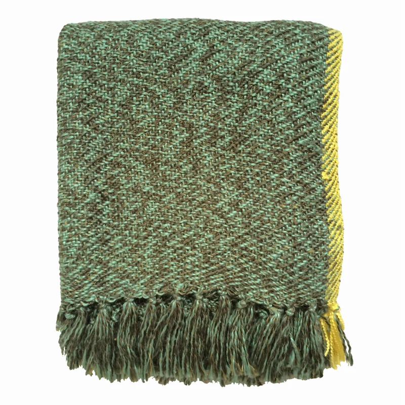 Malagoon plaid Melee - olijfgroen - 125x150cm