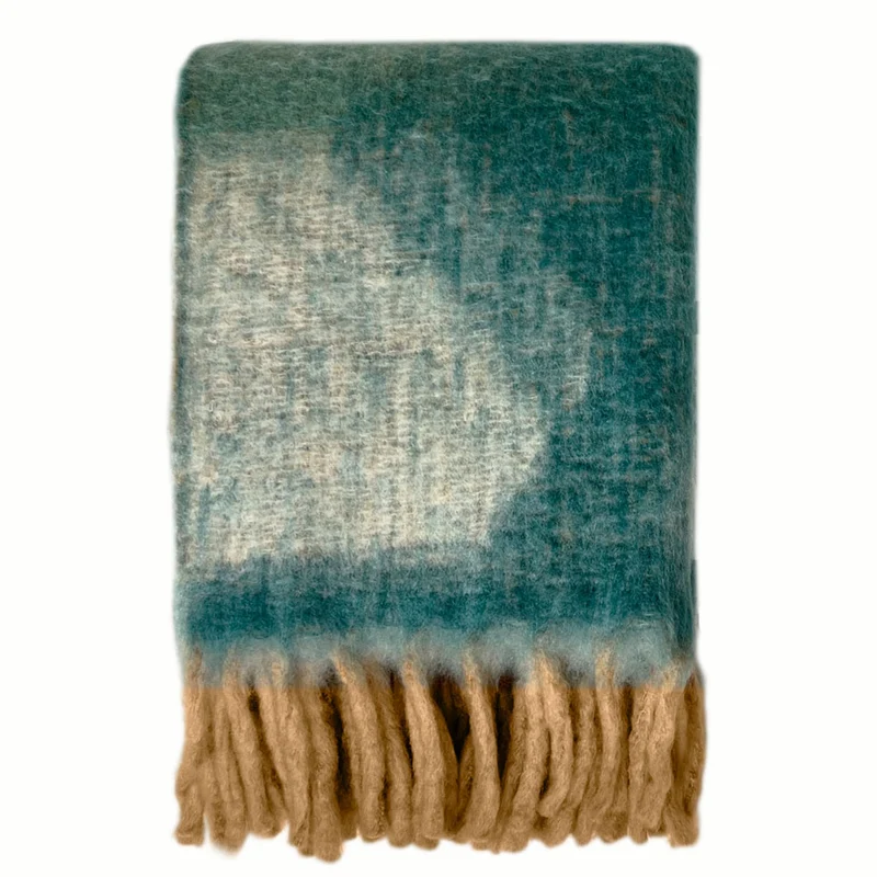 Malagoon plaid Zapotec - zacht groen - 100% recycled