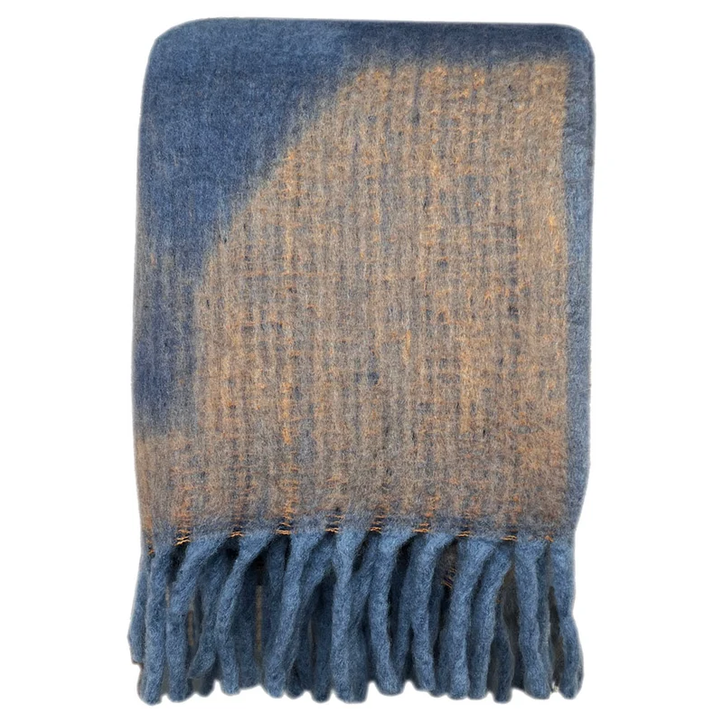 Malagoon plaid Zapotec - zacht blauw - 100% recycled