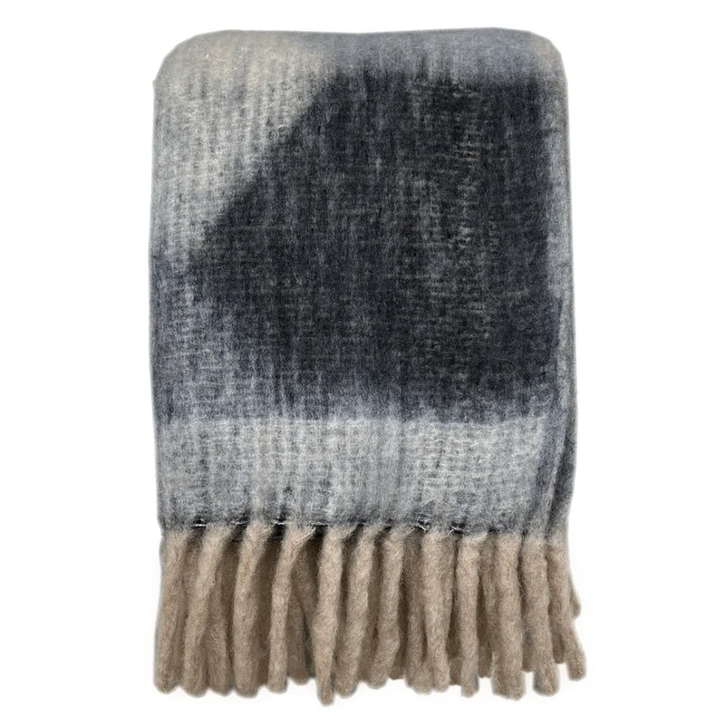 Malagoon plaid Zapotec - zacht grijs - 100% recycled
