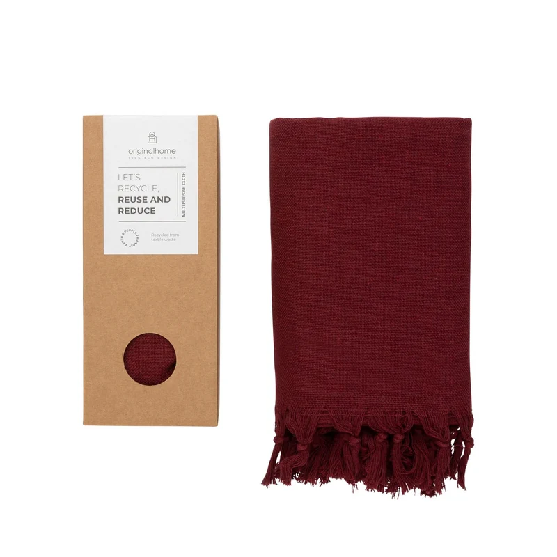 Originalhome Multifunctioneel kleed Bordeux Rood - 175x 85cm