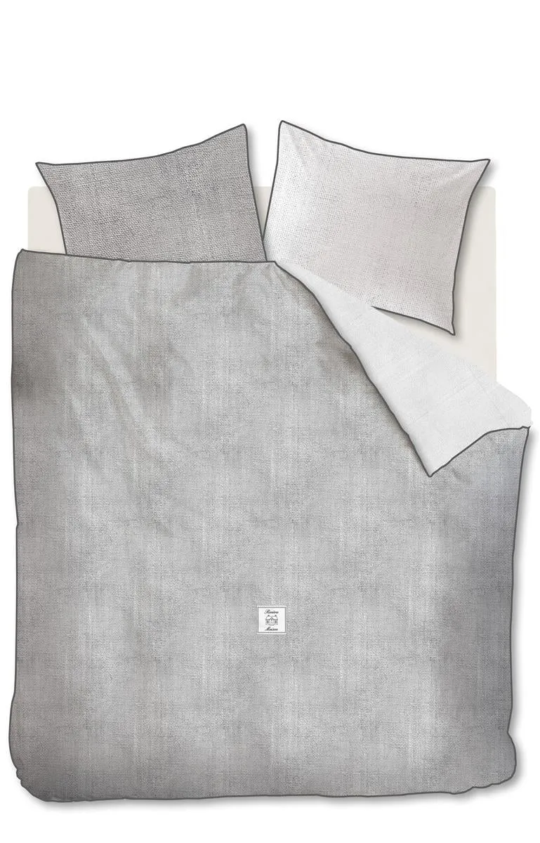 Rivièra Maison - Coughton Court dekbedovertrek - Eenpersoons - 140x200/220 cm - Antraciet