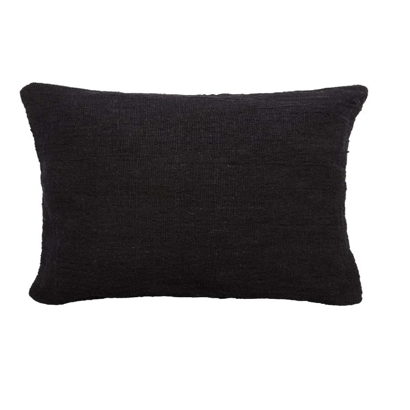 Originalhome kussenhoes gerecycled katoen zwart - 60x40 cm