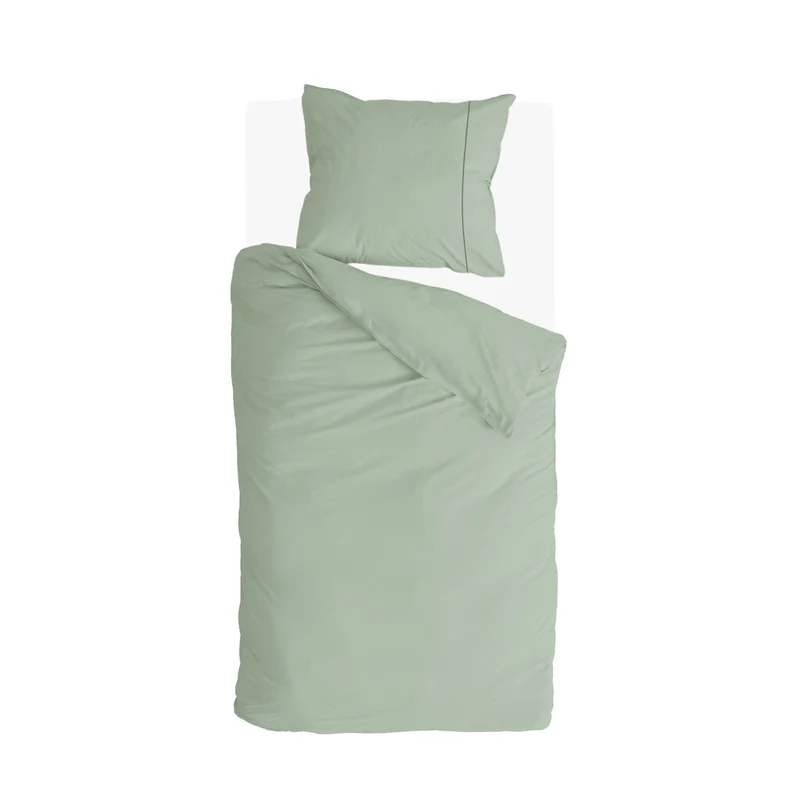 Walra - Dekbedovertrek Remade Uni Essence - 140x220 cm - Groen