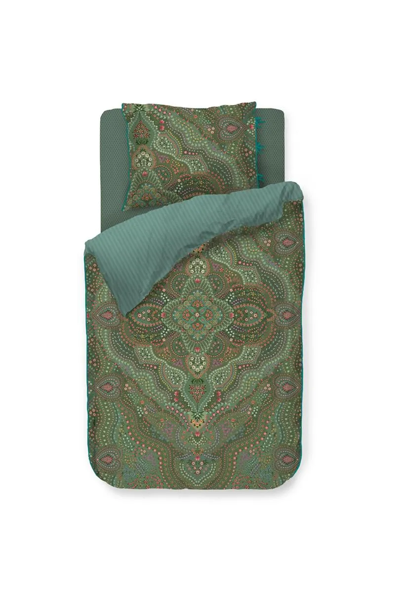Pip Studio dekbedovertrek Alfombra - 140x200/220 cm - groen