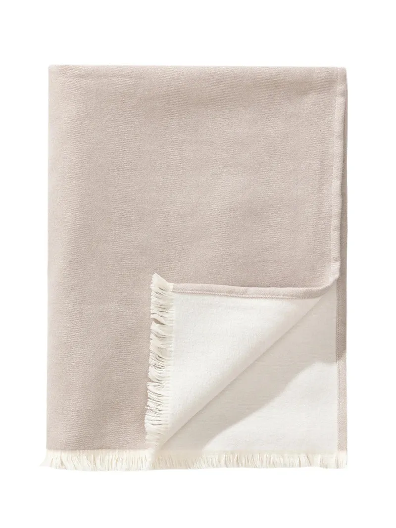 benuta katoenen deken Luca - taupe - 130x170 cm