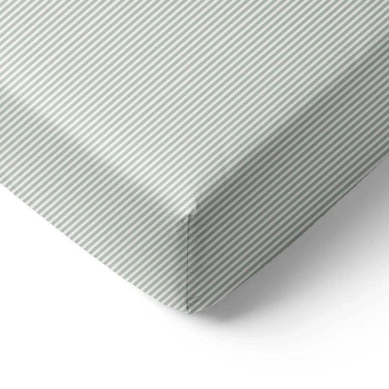 Petite Amélie Hoeslaken STRIPED - 70x140 cm - biologisch katoen - crème
