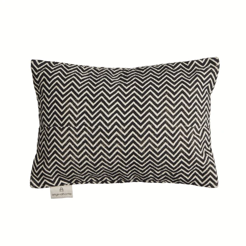 Originalhome kussenhoes gerecycled katoen zigzag wit - 60x40 cm