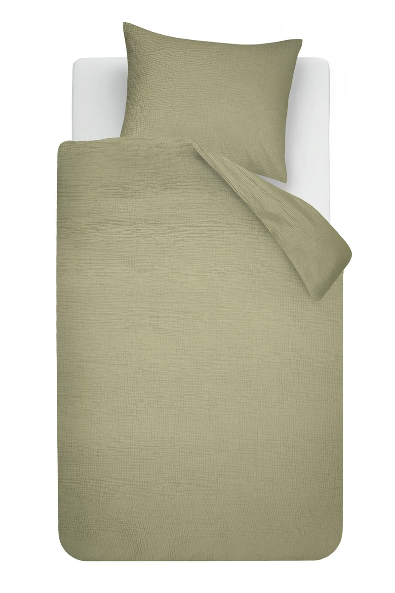 Beddinghouse Dekbedovertrek Mist - 140 x 200/220 cm - Groen