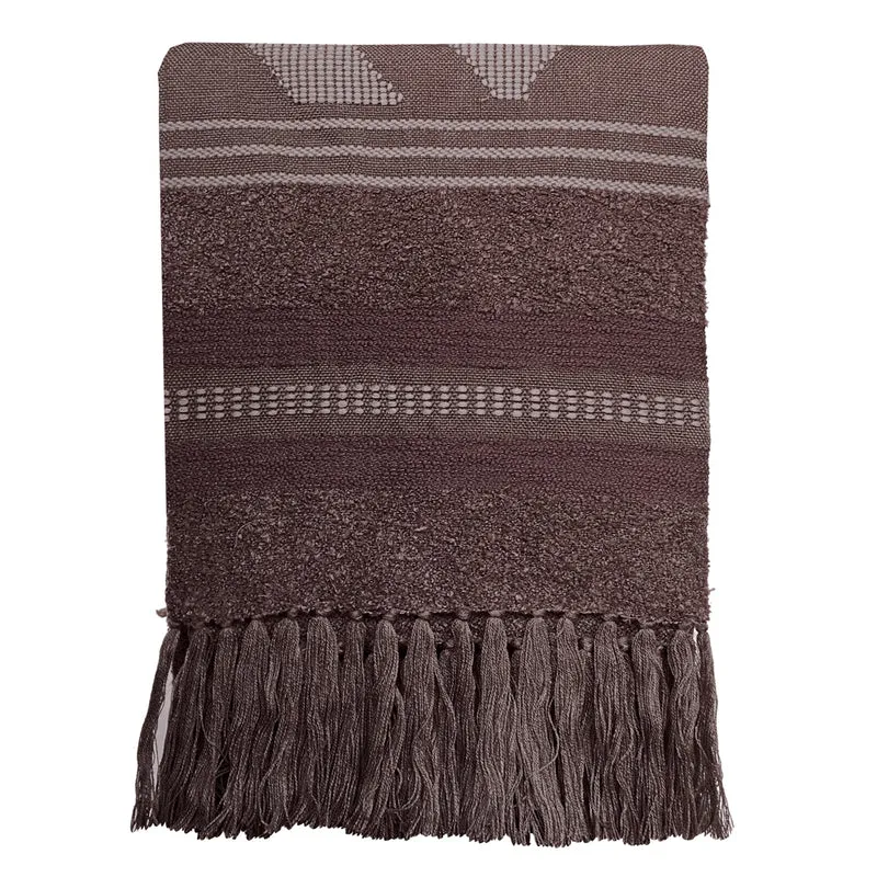 Malagoon plaid Crafty - kastanjebruin - 125x150cm