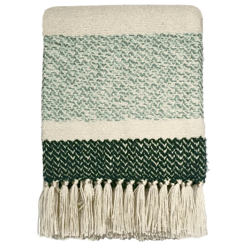 Malagoon plaid Berber - korrelig groen - 125x150cm