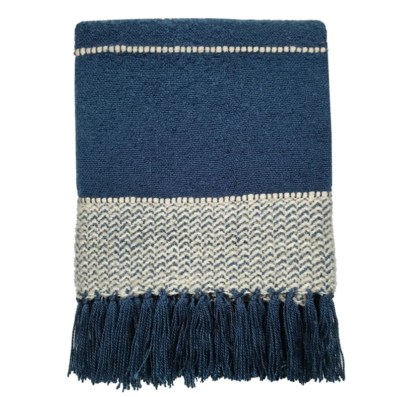 Malagoon plaid Berber - donkerblauw - 125x150cm