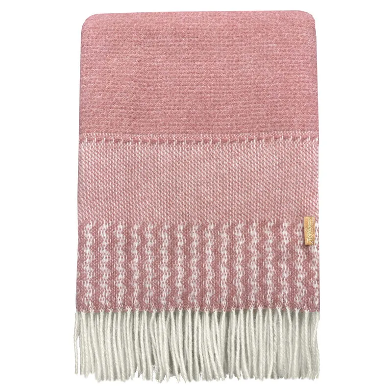 Malagoon plaid Uptown - roze - 140x200cm 100% wol