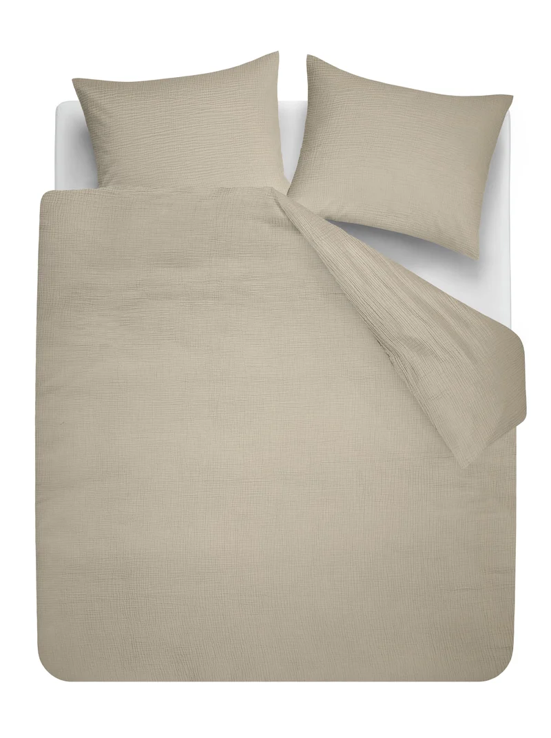 Beddinghouse Dekbedovertrek Mist - 200 x 200/220 cm - Zand