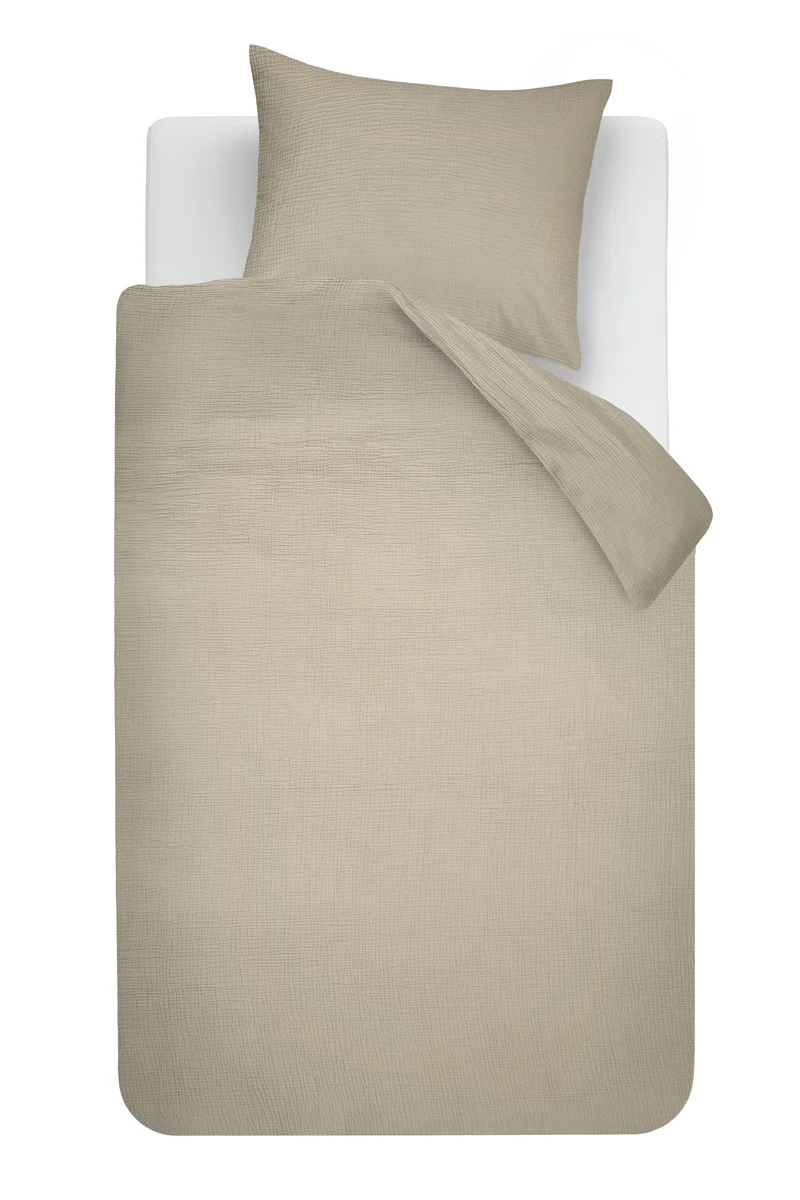 Beddinghouse Dekbedovertrek Mist - 140 x 200/220 cm - Zand