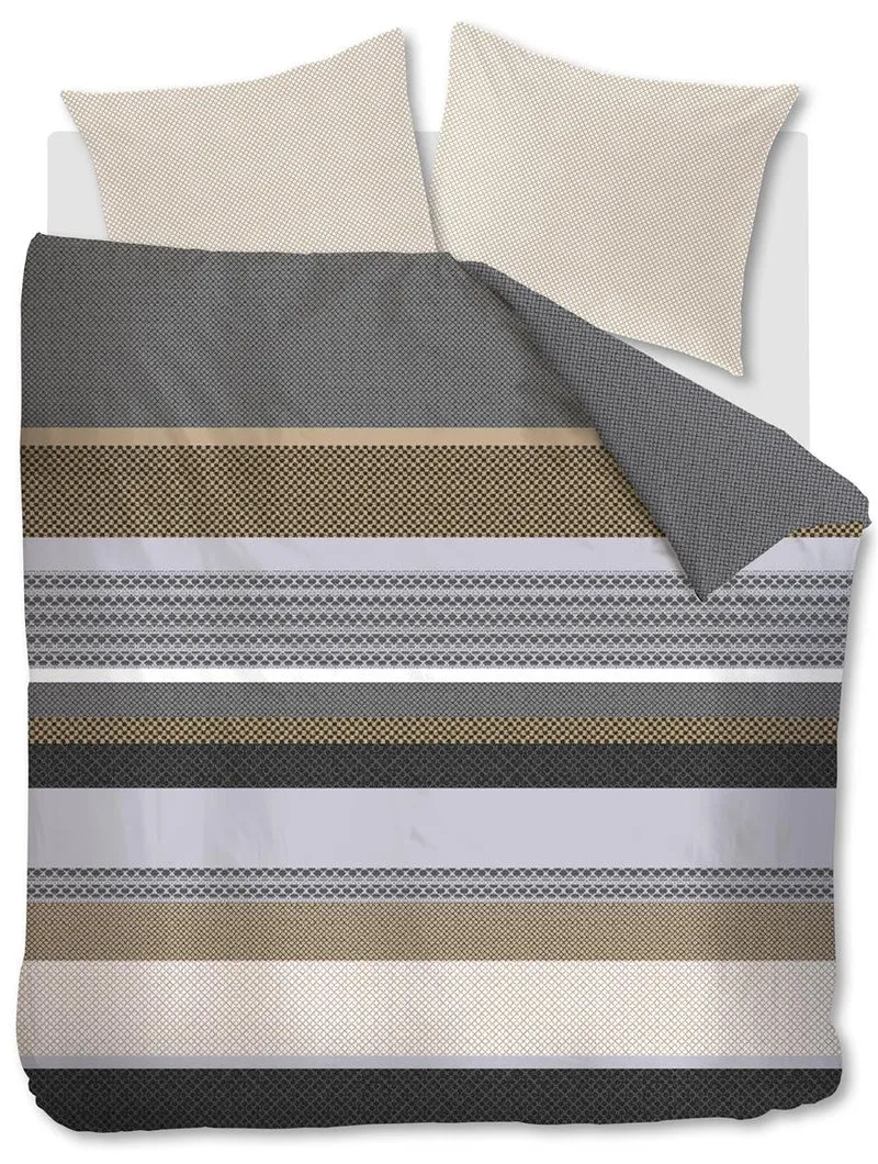 Beddinghouse Hylke dekbedovertrek - Lits-Jumeaux - 240x200/220 cm - Grijs
