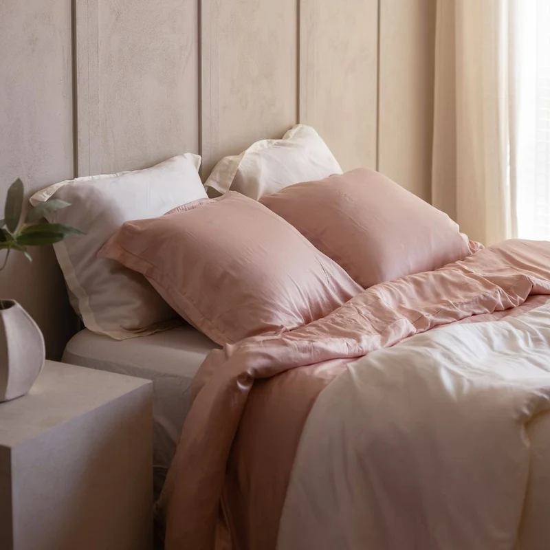 Coco & Cici - Eco Bamboe Dekbedovertrek Powder peach - 200x200 + 2 kussenslopen 60x70