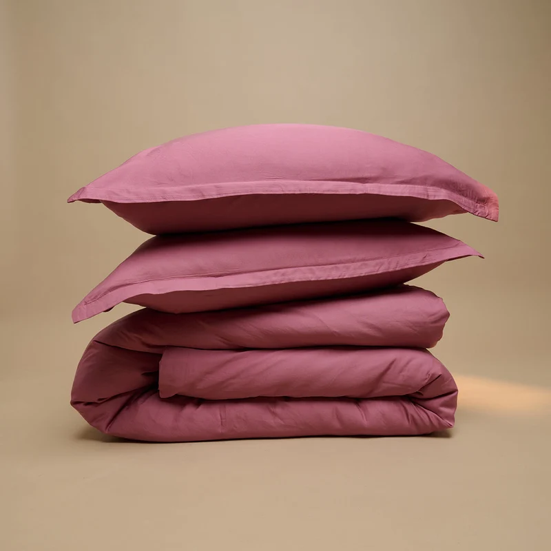 Coco & Cici - TENCEL Twill Dekbedovertrek Dusty Rose - 140x200 + 1 kussensloop 60x70