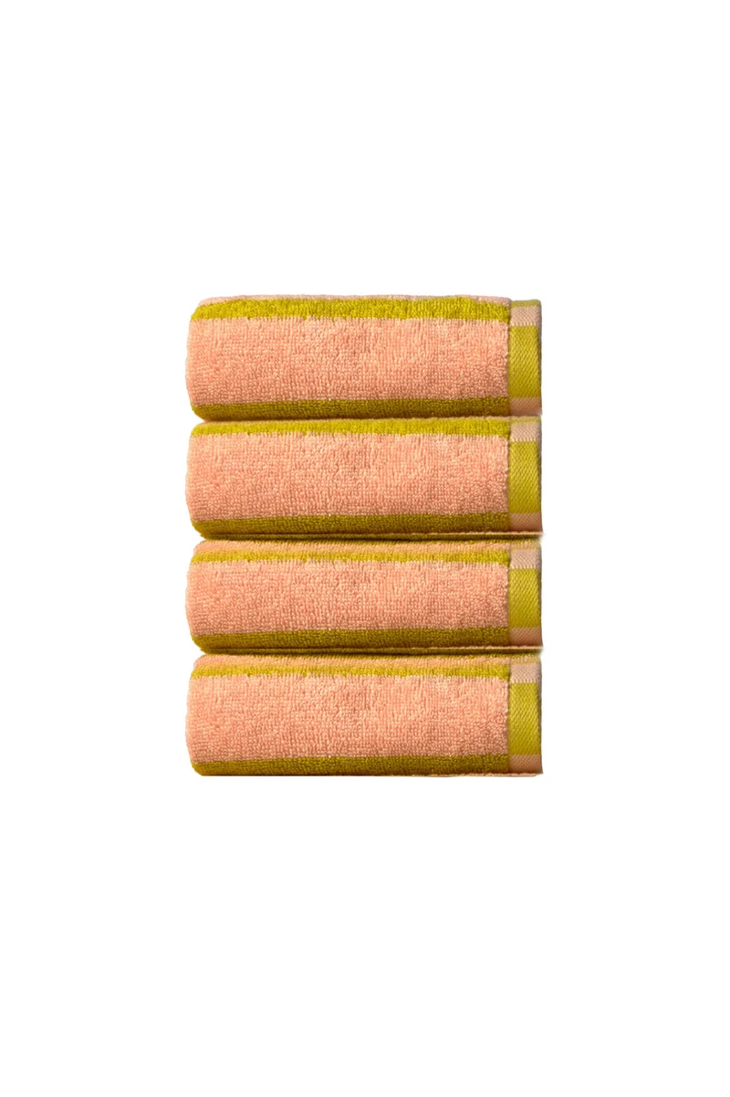Calma House Handdoeken (set van 4 stuks) Saturno - Roze - 30x50