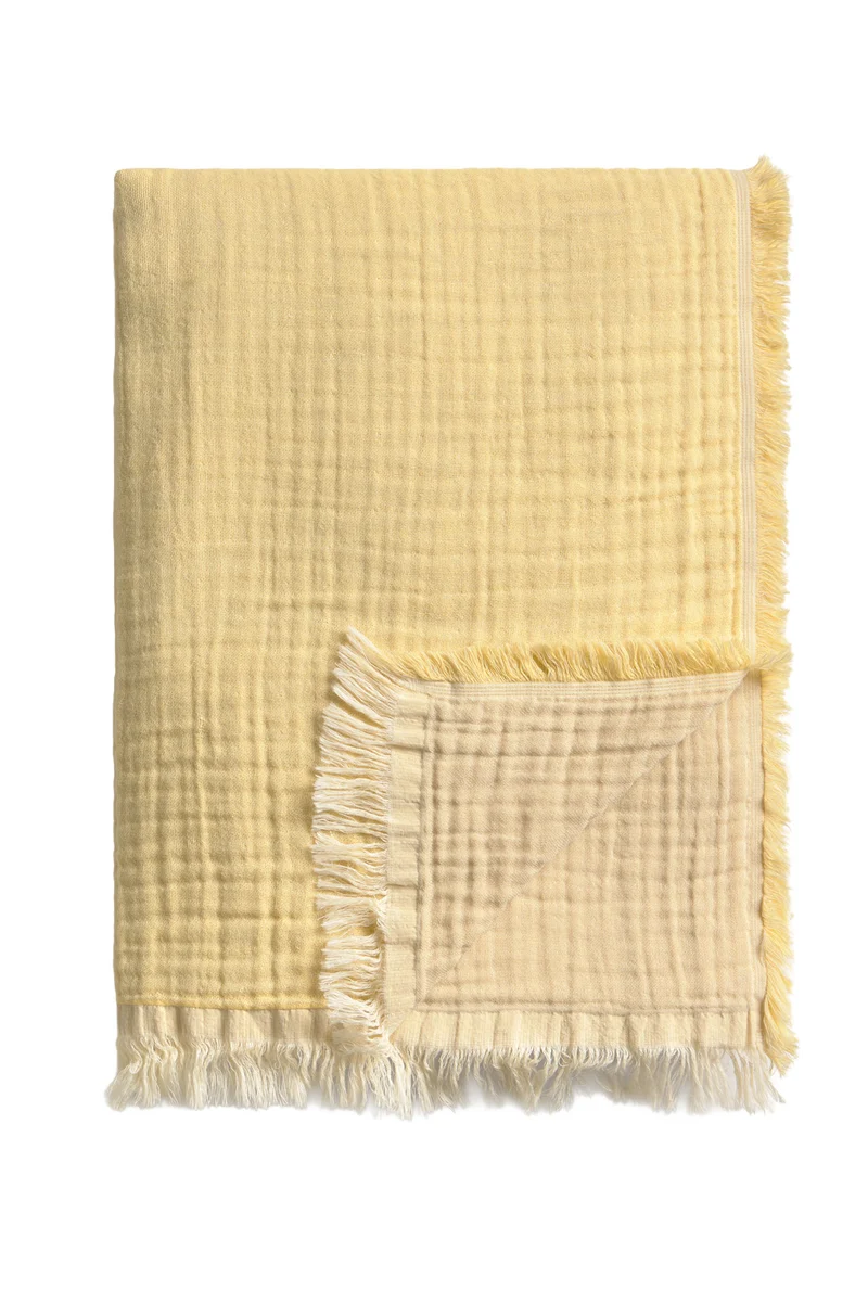Calma House Plaid Layer2 - Mosterd - 100x180