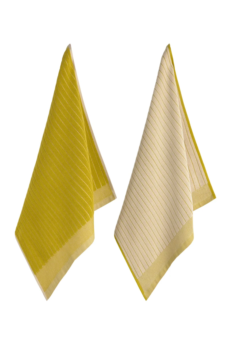 Calma House Keukenhanddoeken (set van 2 stuks) Lisboa - Groen - 50x50